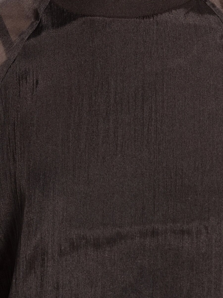 Zwarte organza blouse met lange mouwen Maaike Les Soeurs