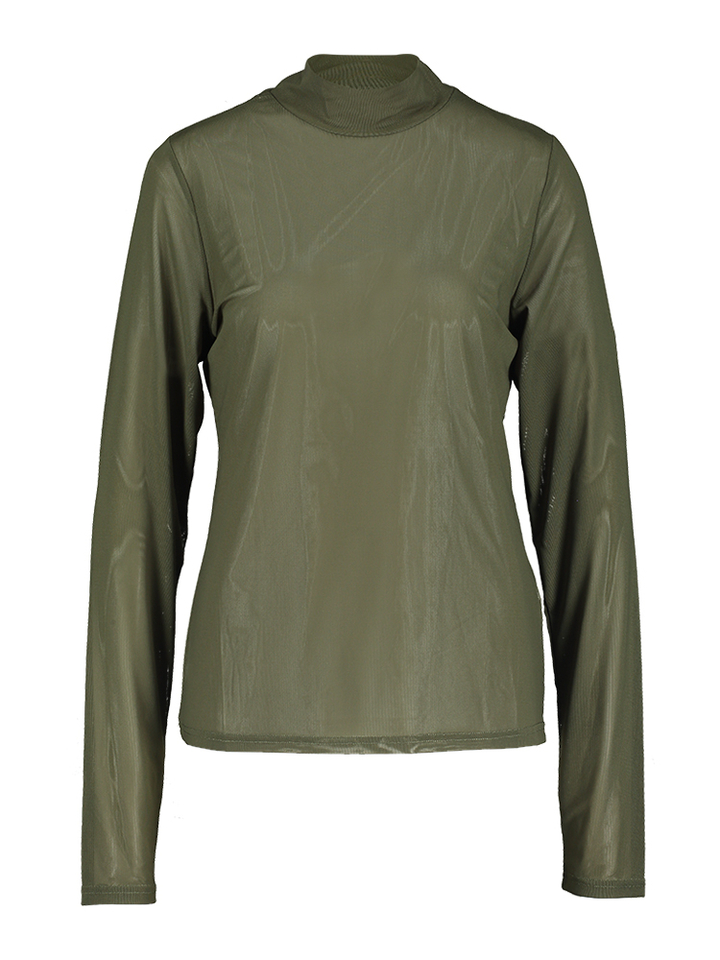 Kaki groene doorzichtige t-shirt Marloes Les Soeurs