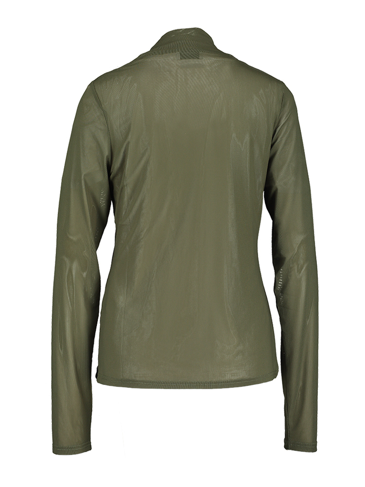 Kaki groene doorzichtige t-shirt Marloes Les Soeurs