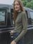 Kaki groene doorzichtige t-shirt Marloes Les Soeurs