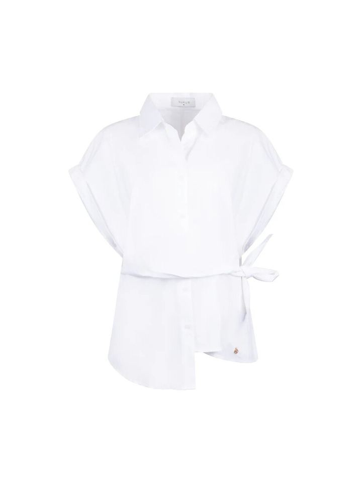 Witte bloes met knoop Aneta Nukus