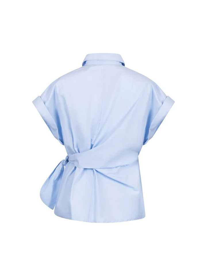 Lichtblauwe blouse met knoopsluiting Aneta Nukus