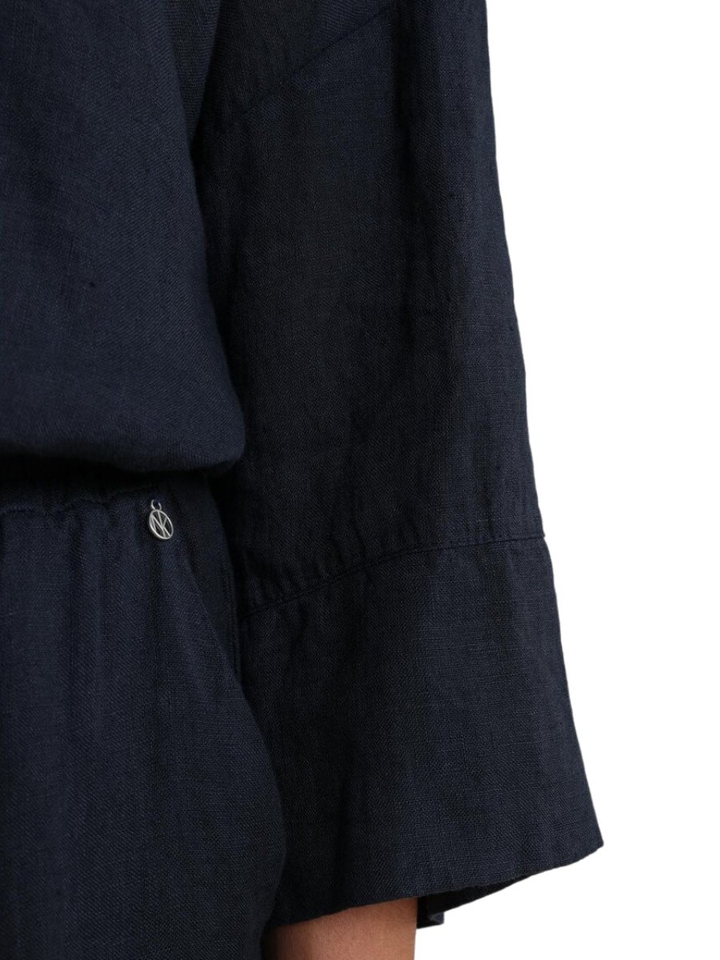 Blauwe linnen blous Erin Nukus 