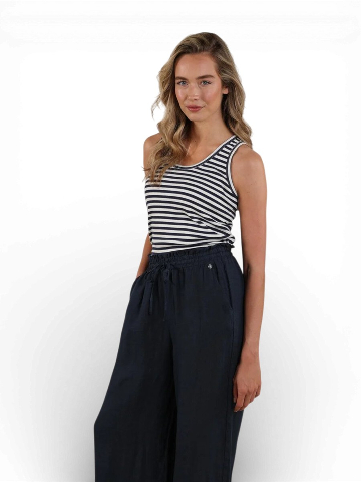 Blauw ecru gestreepte top Steffie Nukus 