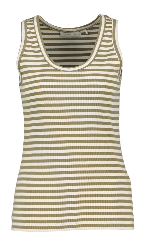 Groene en witte gestreepte top Steffie Nukus 