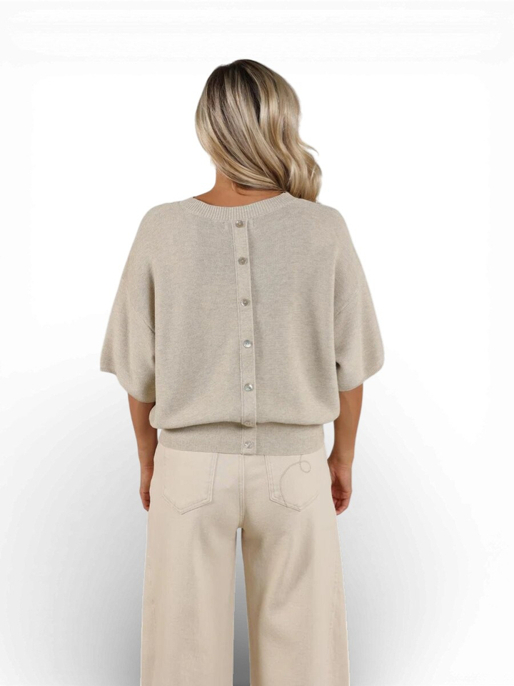 Beige trui met ronde hals Winnie Nukus