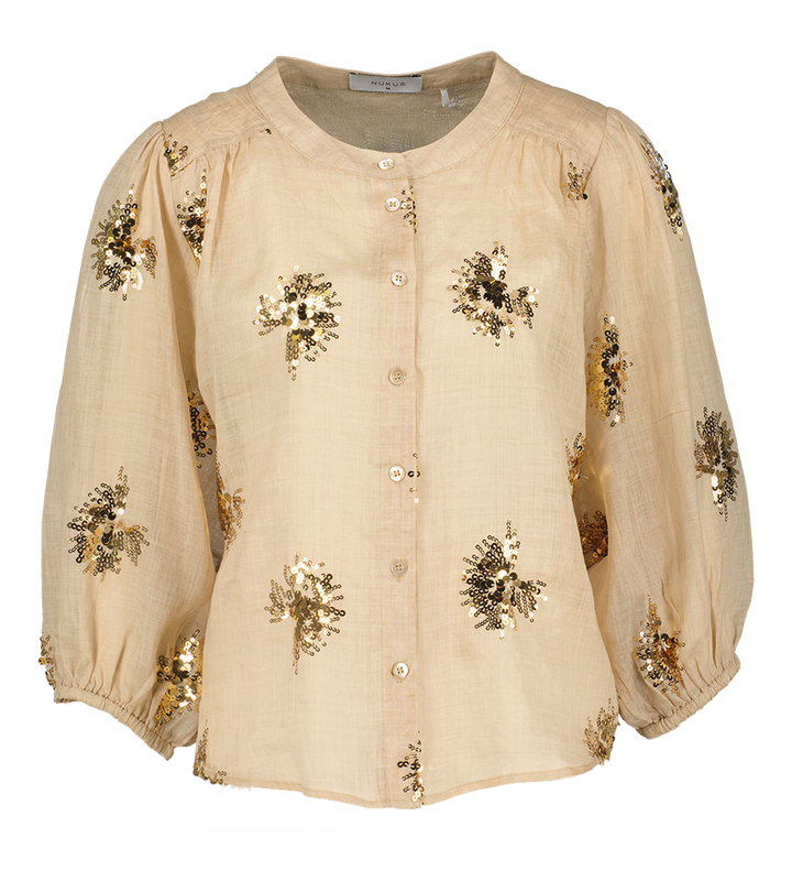 Beige bloes Lynn Nukus 