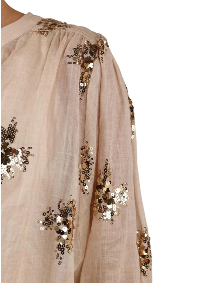 Beige bloes Lynn Nukus 