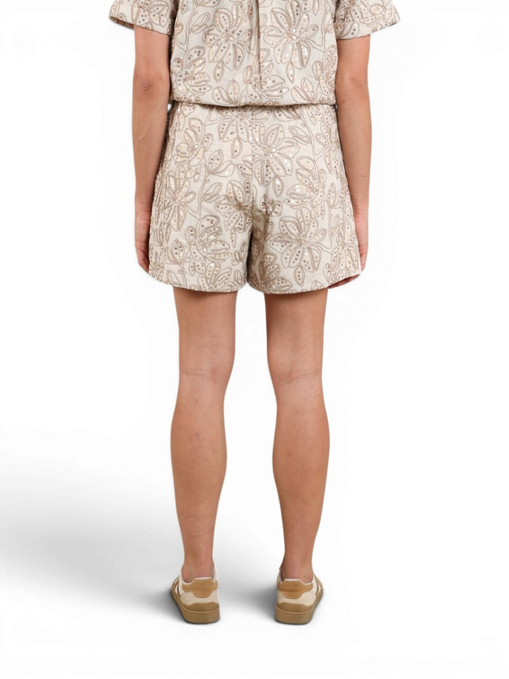 Beige short met pailletten Dagmar Nukus 