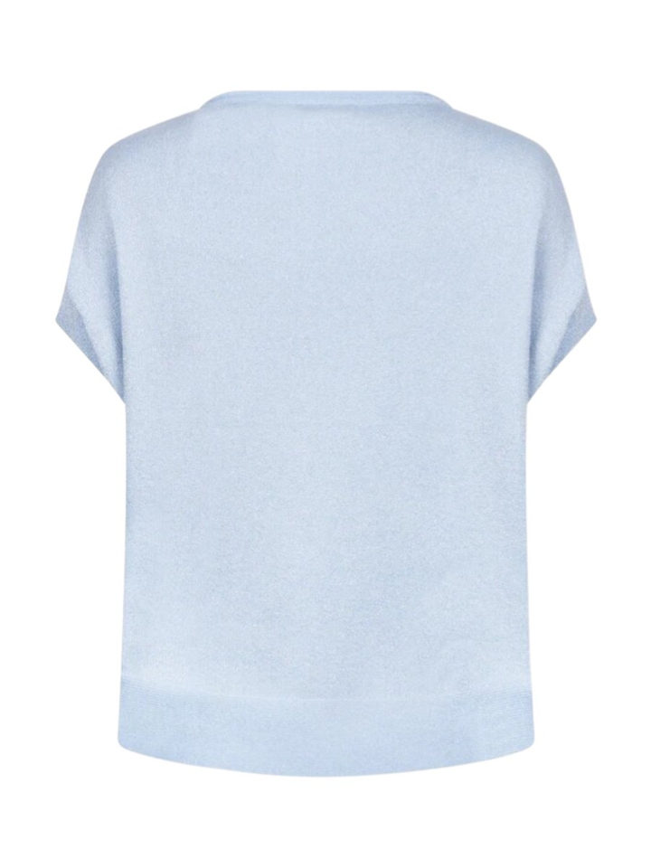 Lichtblauwe trui met glitterdraad Wies Nukus