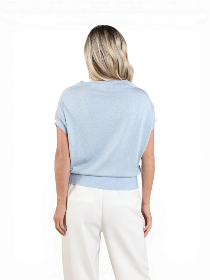 Lichtblauwe trui met glitterdraad Wies Nukus