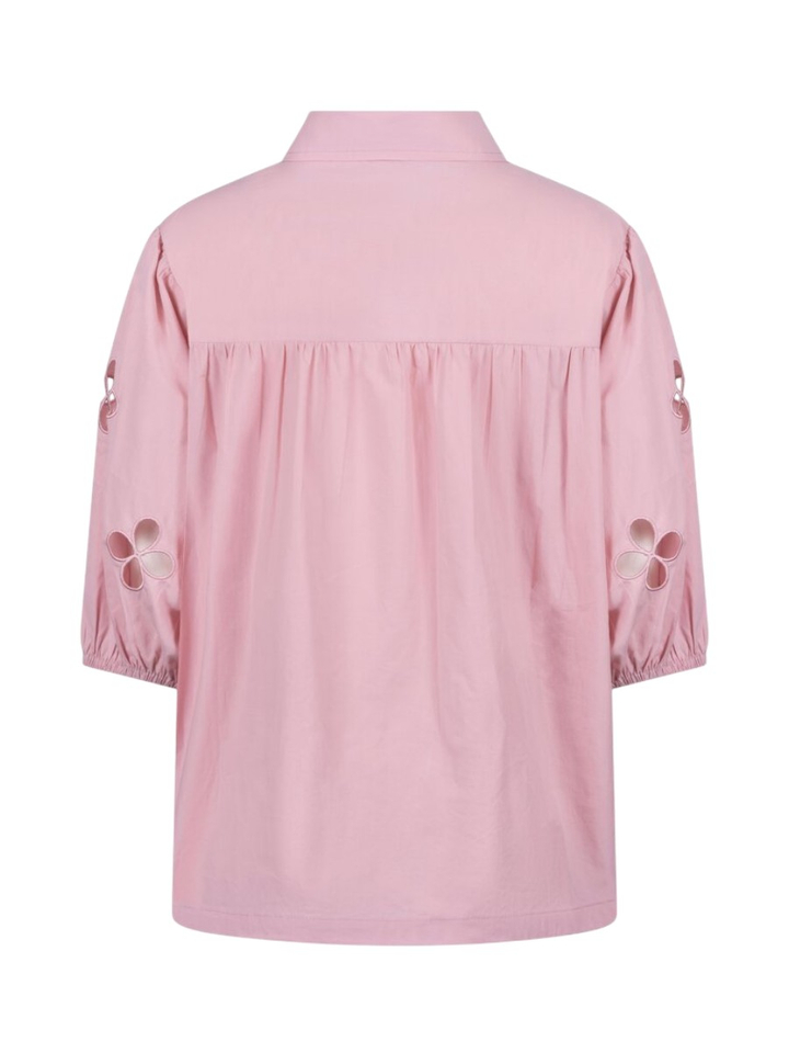 Roze katoenen blouse met detail Leia Nukus