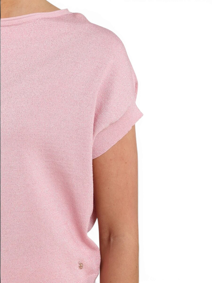 Roze top lurex met subtiele glans Wies Nukus 