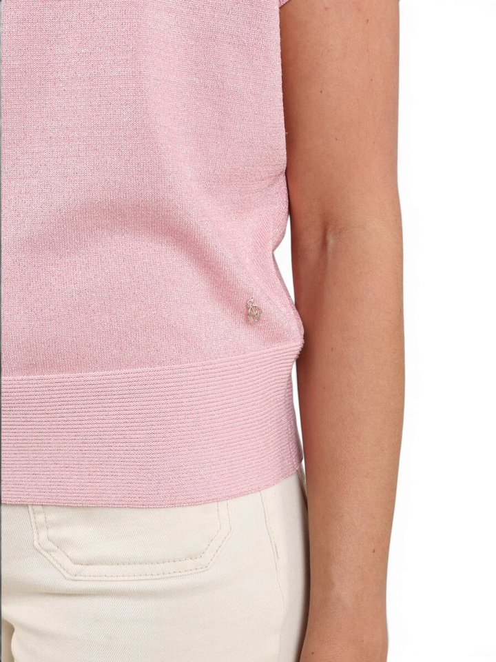 Roze top lurex met subtiele glans Wies Nukus 