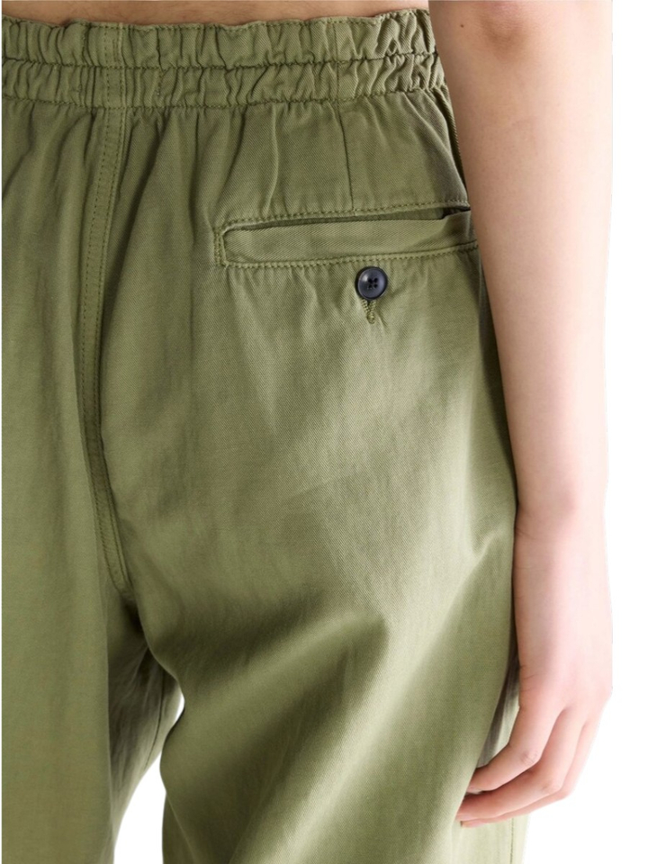 Kaki groene wijde broek met bandplooi Pillow Bellerose