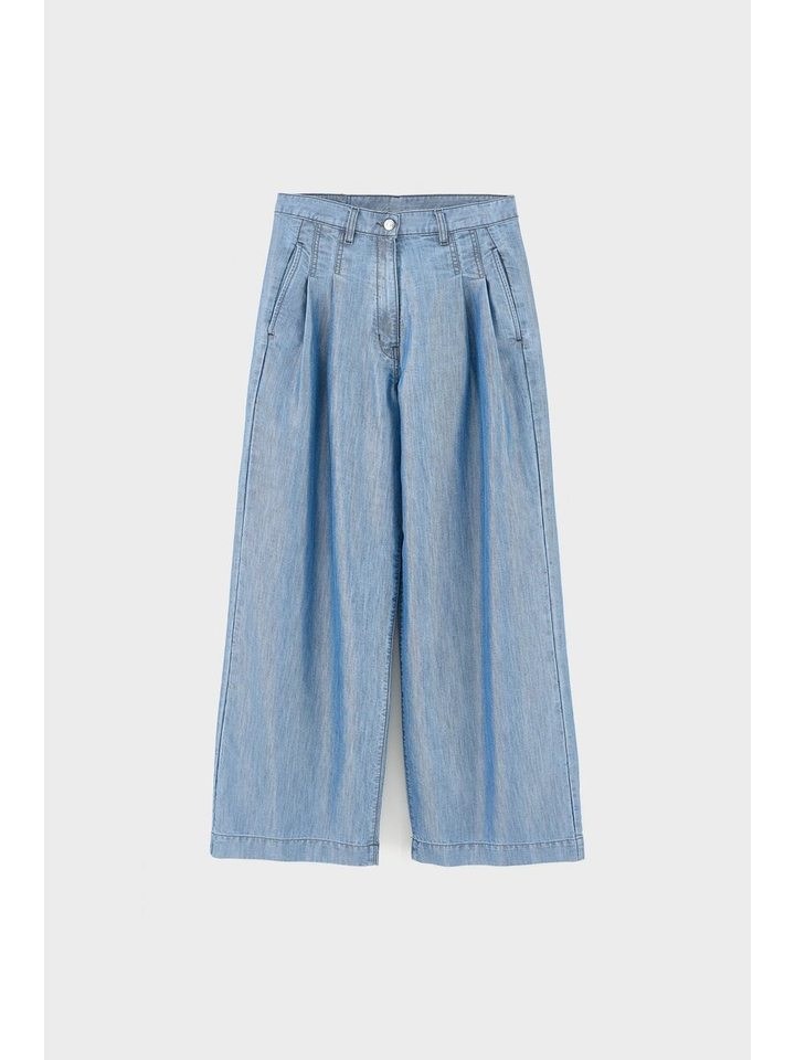 Blauwe wijde broek Bellerose