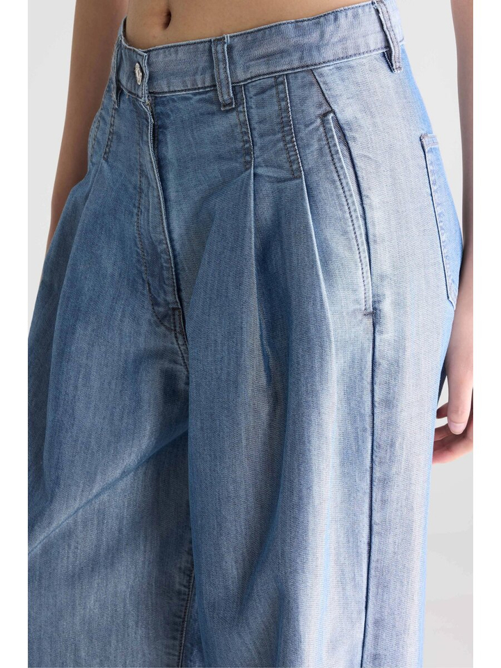 Blauwe wijde broek Bellerose