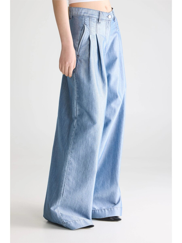Blauwe wijde broek Bellerose