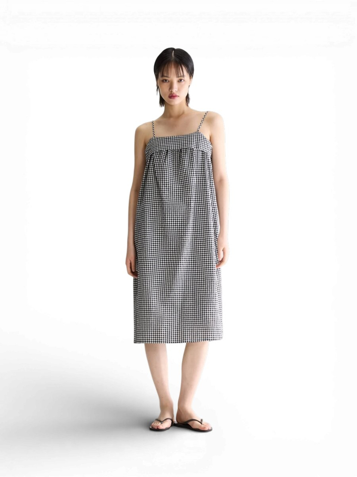 Zwart wit geruite jurk Tokyo  Bellerose 