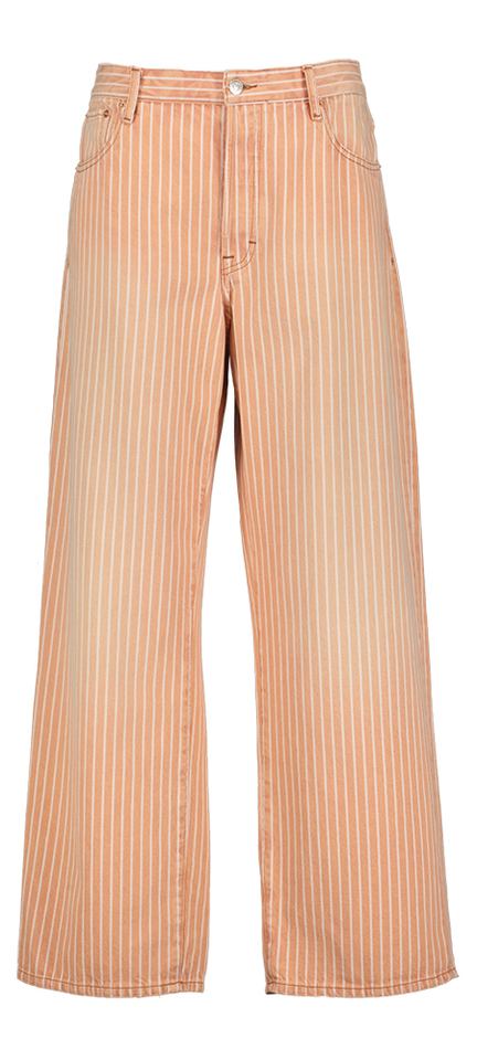 Zalmroze gestreepte jeans Bellerose