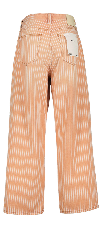 Zalmroze gestreepte jeans Bellerose