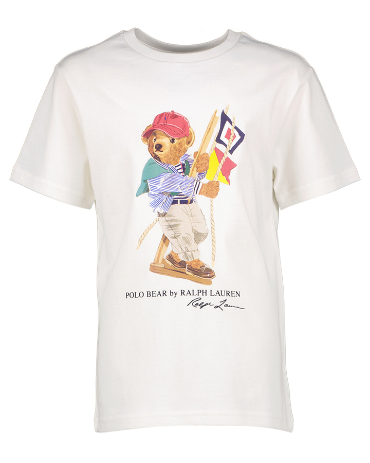 Beige T-shirt met opdruk Ralph Lauren 