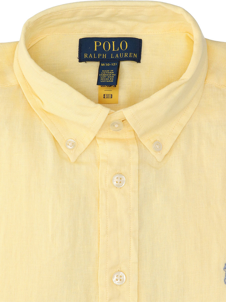 Geel katoenen hemd Ralph Lauren 