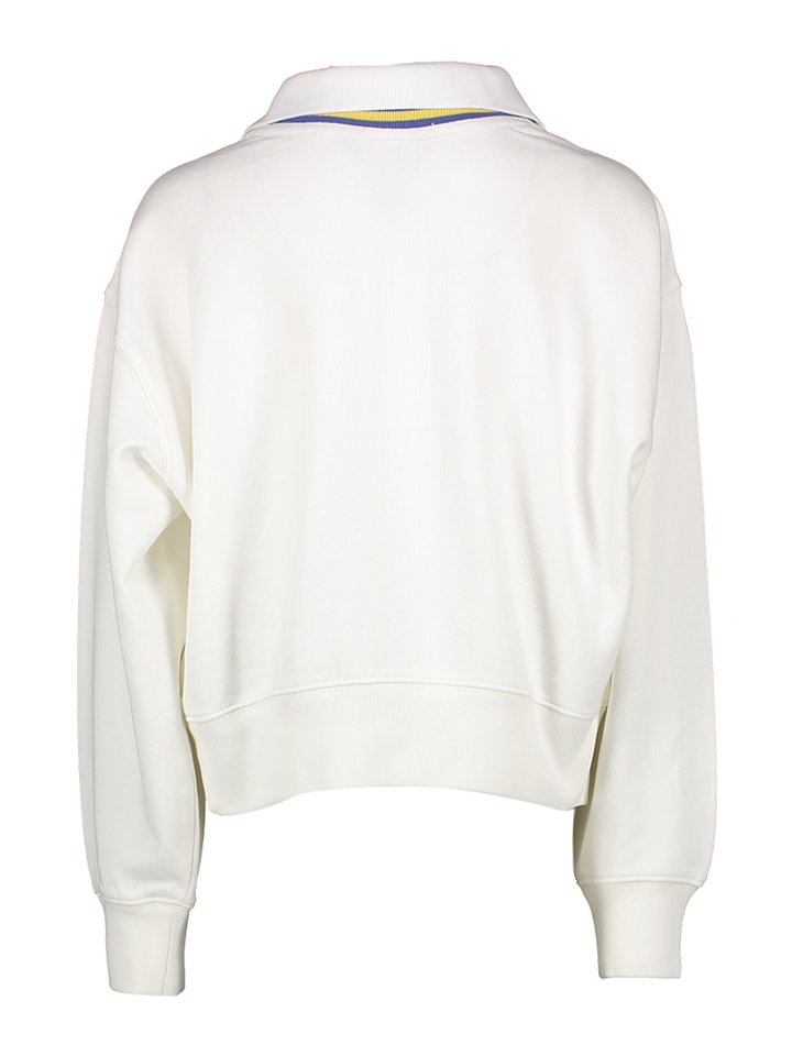 Witte sweater met polo kraag Ralph Lauren