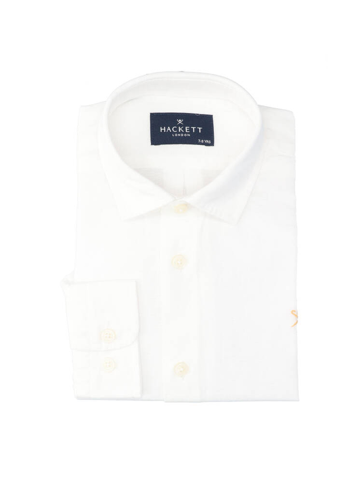 Optic white linnen hemd Hackett