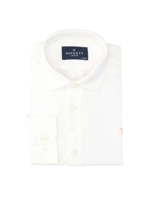 Optic white linnen hemd Hackett