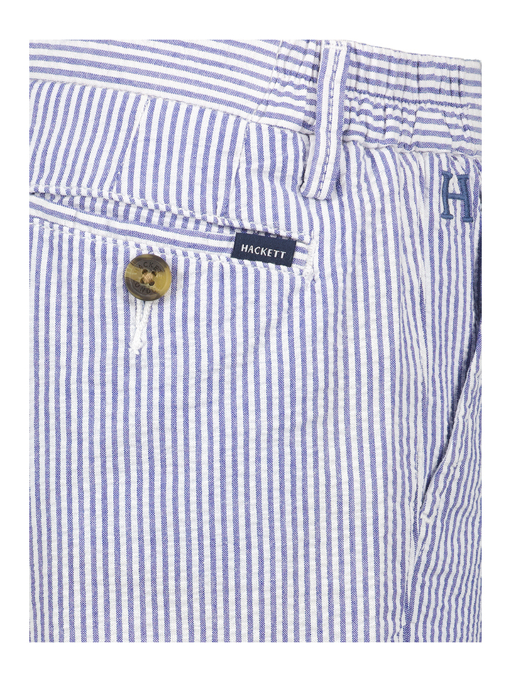 Blauwe witte gestreepte short Hackett 