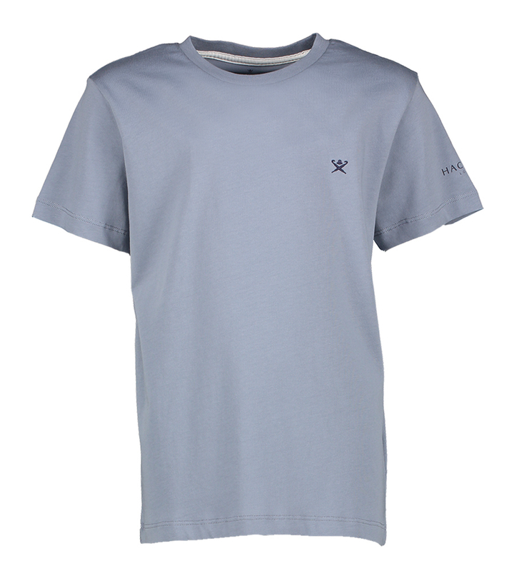 Blauwe t-shirt met logo Hackett