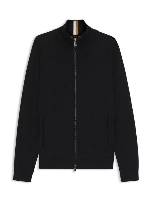 Zwarte gilet met rits en zakken Idino Hugo Boss