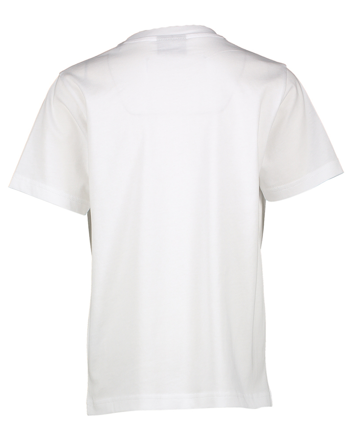 Witte t-shirt met fles logo Antwrp