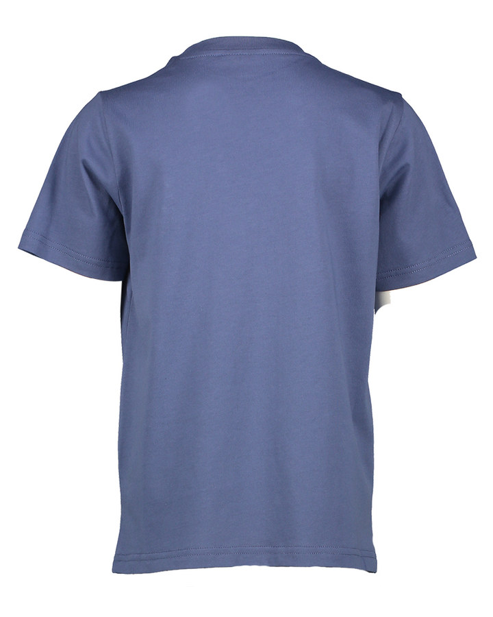 Blauw t-shirt met fles logo Antwrp