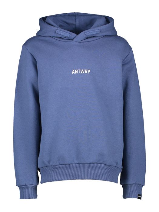 Blauwe katoenen hoodie met logo Antwrp