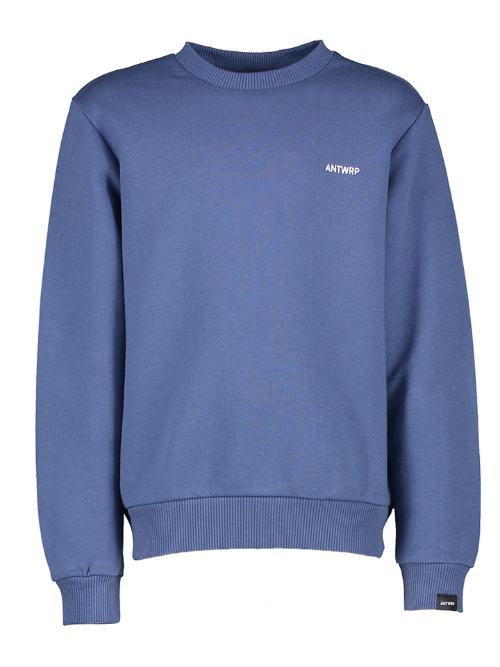 Blauwe katoenen sweater met print Antwrp