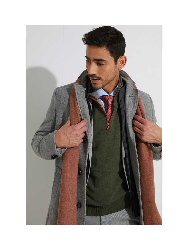 Bruine wollen sjaal Profuomo