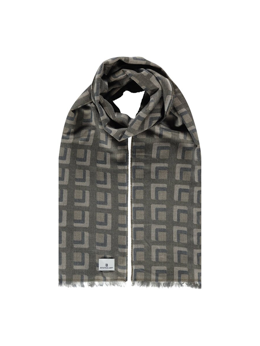 Bruine sjaal met print State Of Art