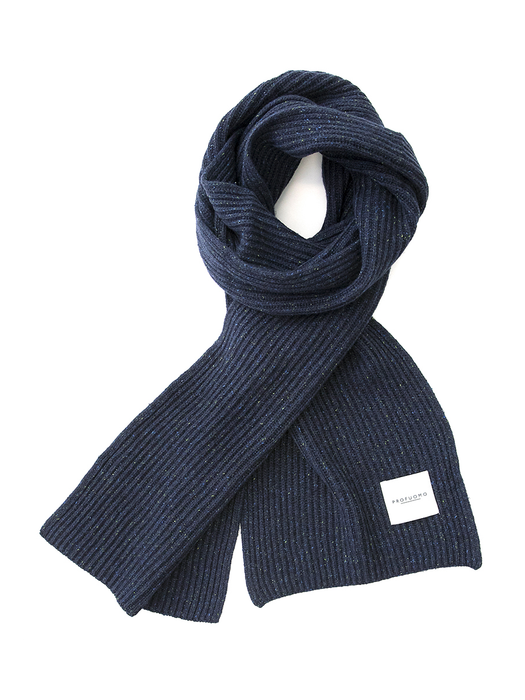 Donkerblauwe sjaal met spikkels Profuomo