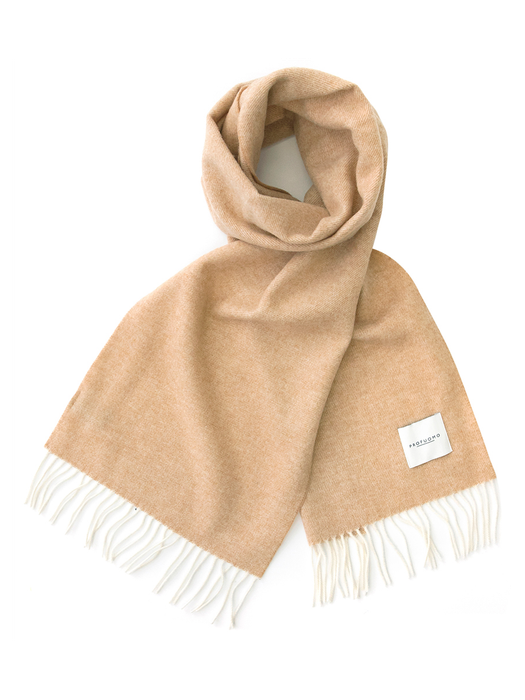 Beige sjaal met ruffels Profuomo