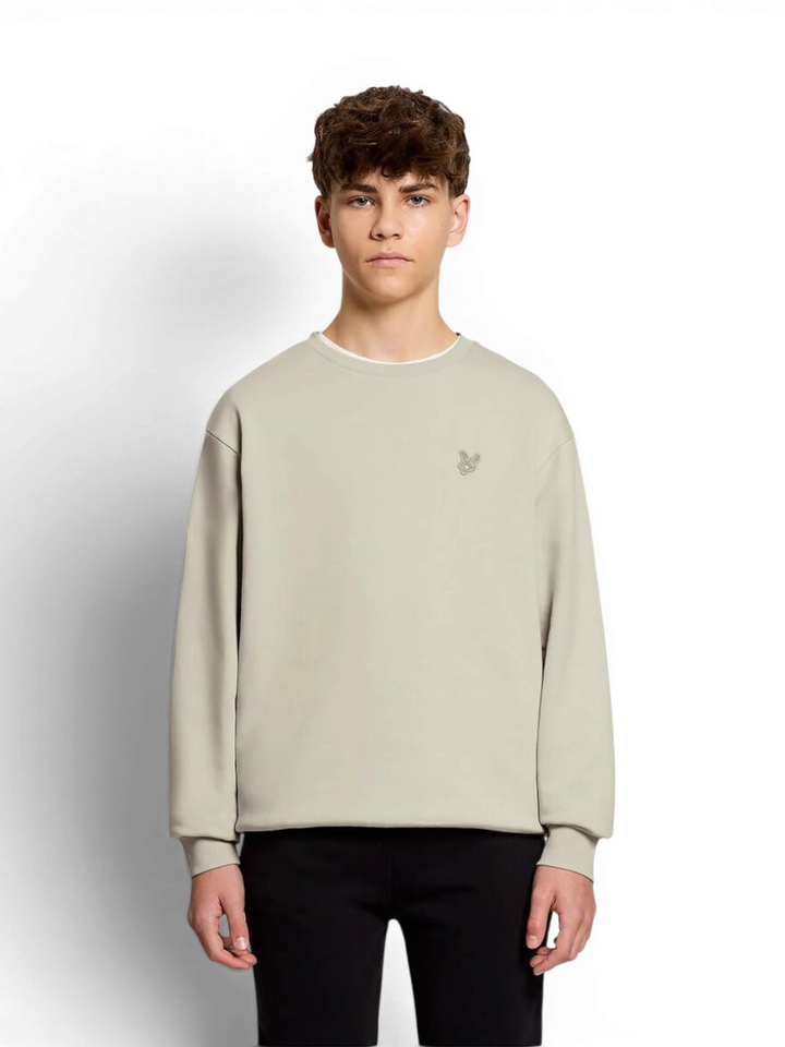 Beige katoenen sweater logo Lyle&Scott 