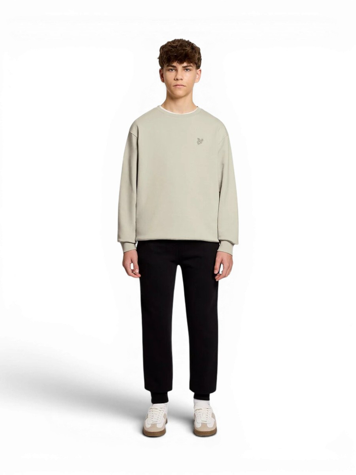 Beige katoenen sweater logo Lyle&Scott 