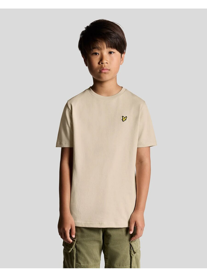 Beige katoenen t-shirt met korte mouwen Lyle & Scott  