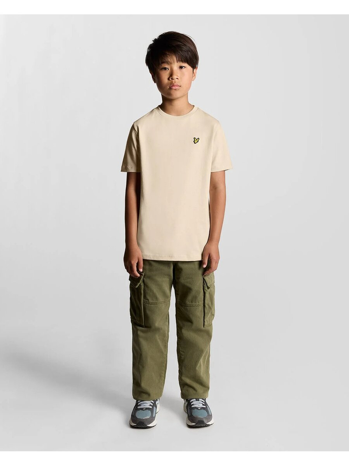 Beige katoenen t-shirt met korte mouwen Lyle & Scott  