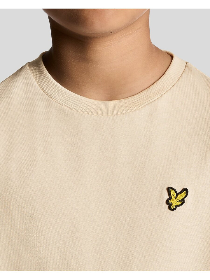 Beige katoenen t-shirt met korte mouwen Lyle & Scott  