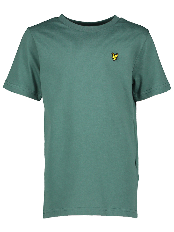 Groene katoenen t-shirt met korte mouwen Lyle & Scott  