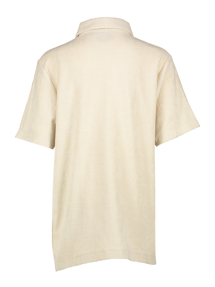 Beige badstof polo met logo Lyle & Scott