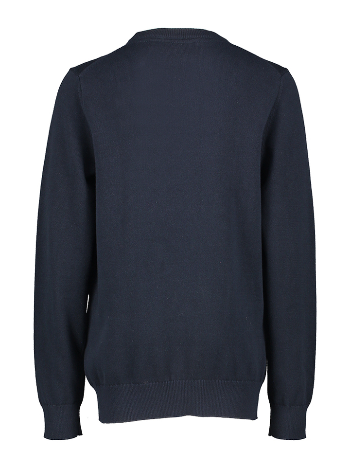 Donkrtblauwe katoenen trui logo Lyle & Scott