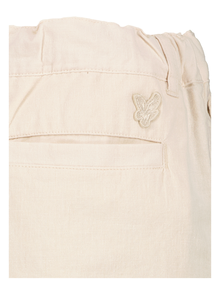 Beige short in katoen en linnen Lyle&Scott